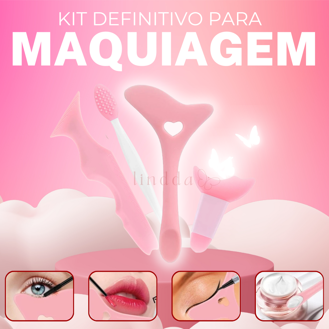 Kit Definitivo para Maquiagem em Silicone (4 em 1)